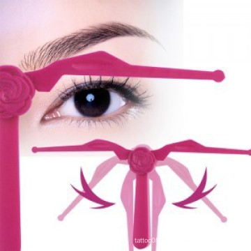 Profissional Permanente Eyebrow Stencil Tools, Sobrancelha Régua.